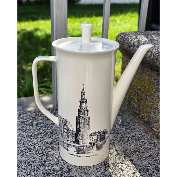 Villeroy & Boch Tea Coffee Pot Porcelain Amsterdam Montelbaanstoren Westertoren - Picture 5 of 7